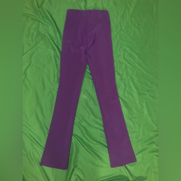 Zara Purple Straight Leg/ Minimal Flare Women's Pants with side Zipper size XS - Picture 2 of 6